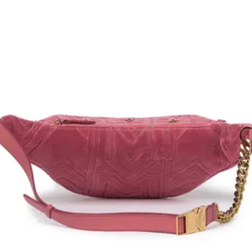 SOLD⛔️Authentic MCM Velvet/leather jeweled zip top Beltbag. - Picture 15 of 15